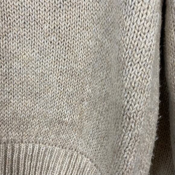 Aerie Mock Neck Sweater Blue Tan Striped Casual Cozy Pullover Size XS - Picture 10 of 11